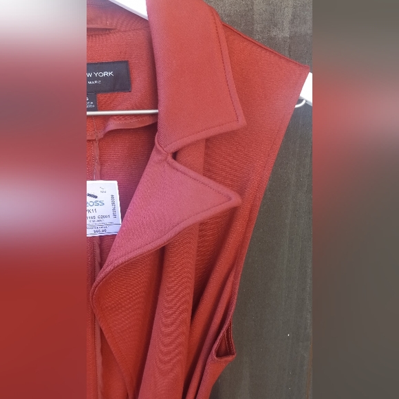 NWT Marc New York Andrew Sleeveless Chili-Red Trench Dress Size Small - Picture 7 of 13